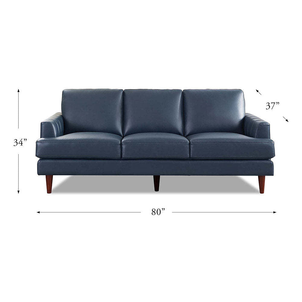 Sofa Cassis de Hydeline en cuir - bleu marine