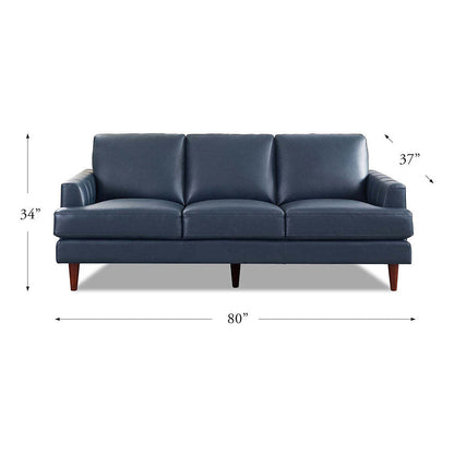 Sofa Cassis de Hydeline en cuir - bleu marine