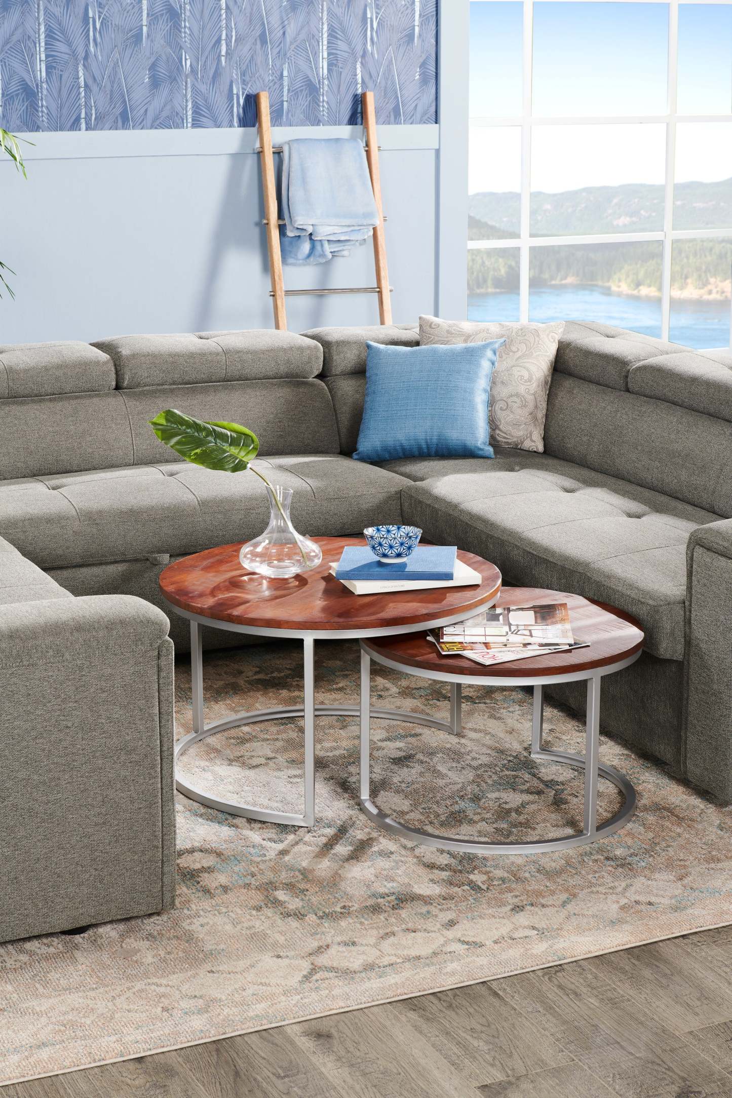 Coussin décoratif Sparta - bleu|73426ADP