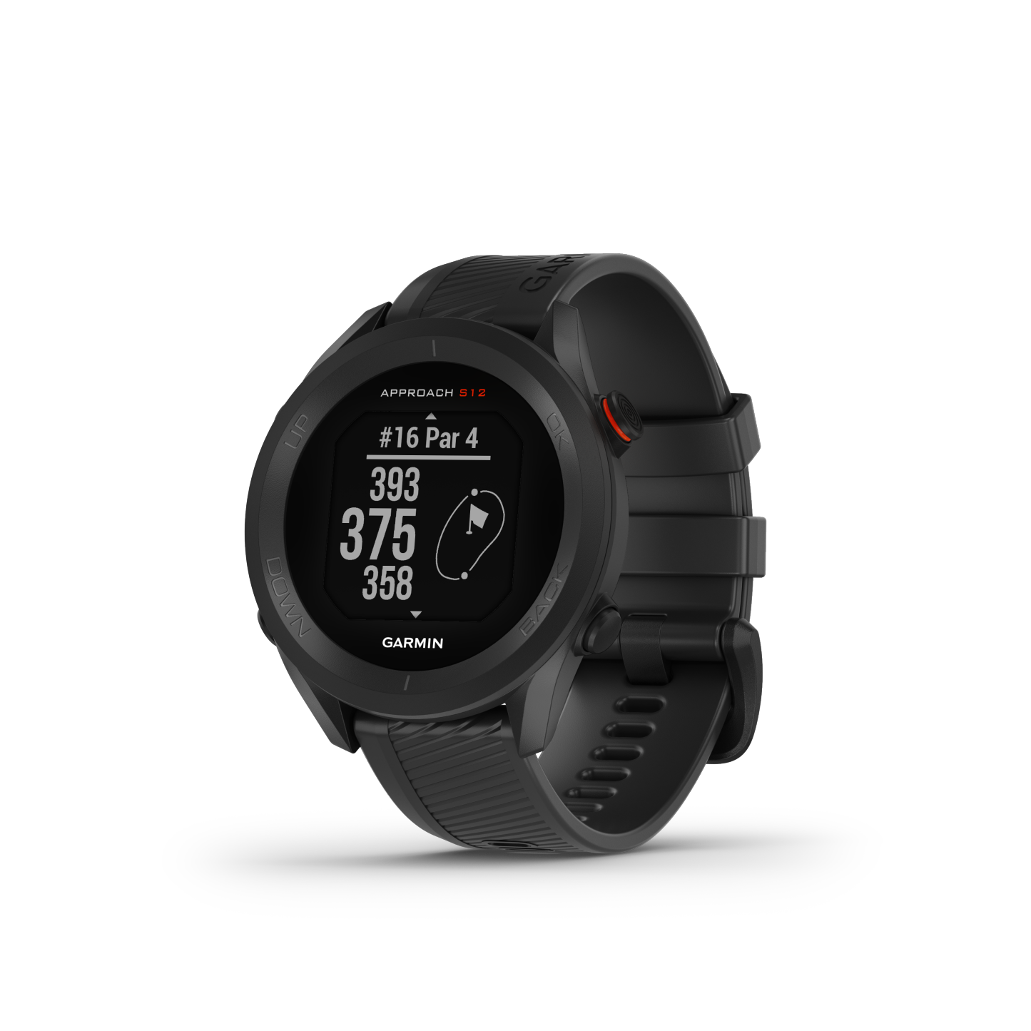 Montre De Golf Garmin Approach® S12 - 42 000 Parcours Préchargés Avec Une Autonomie De Batterie GPS De 30 Heures - Noir