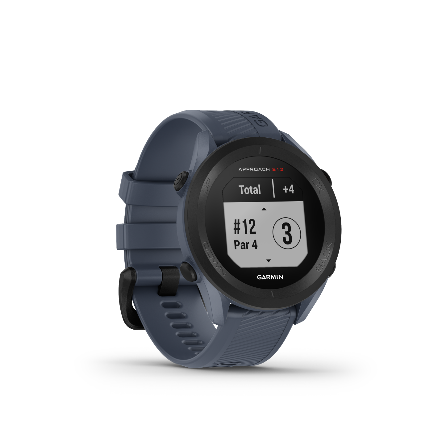 Garmin Approach® S12 Montre De Golf - 42 000 Parcours Préchargés Avec Une Autonomie De Batterie GPS De 30 Heures - Bleu