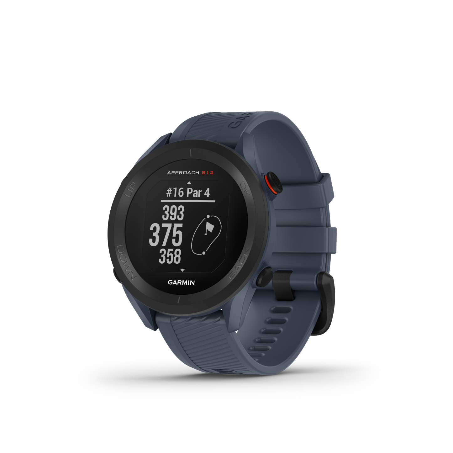 Garmin Approach® S12 Montre De Golf - 42 000 Parcours Préchargés Avec Une Autonomie De Batterie GPS De 30 Heures - Bleu