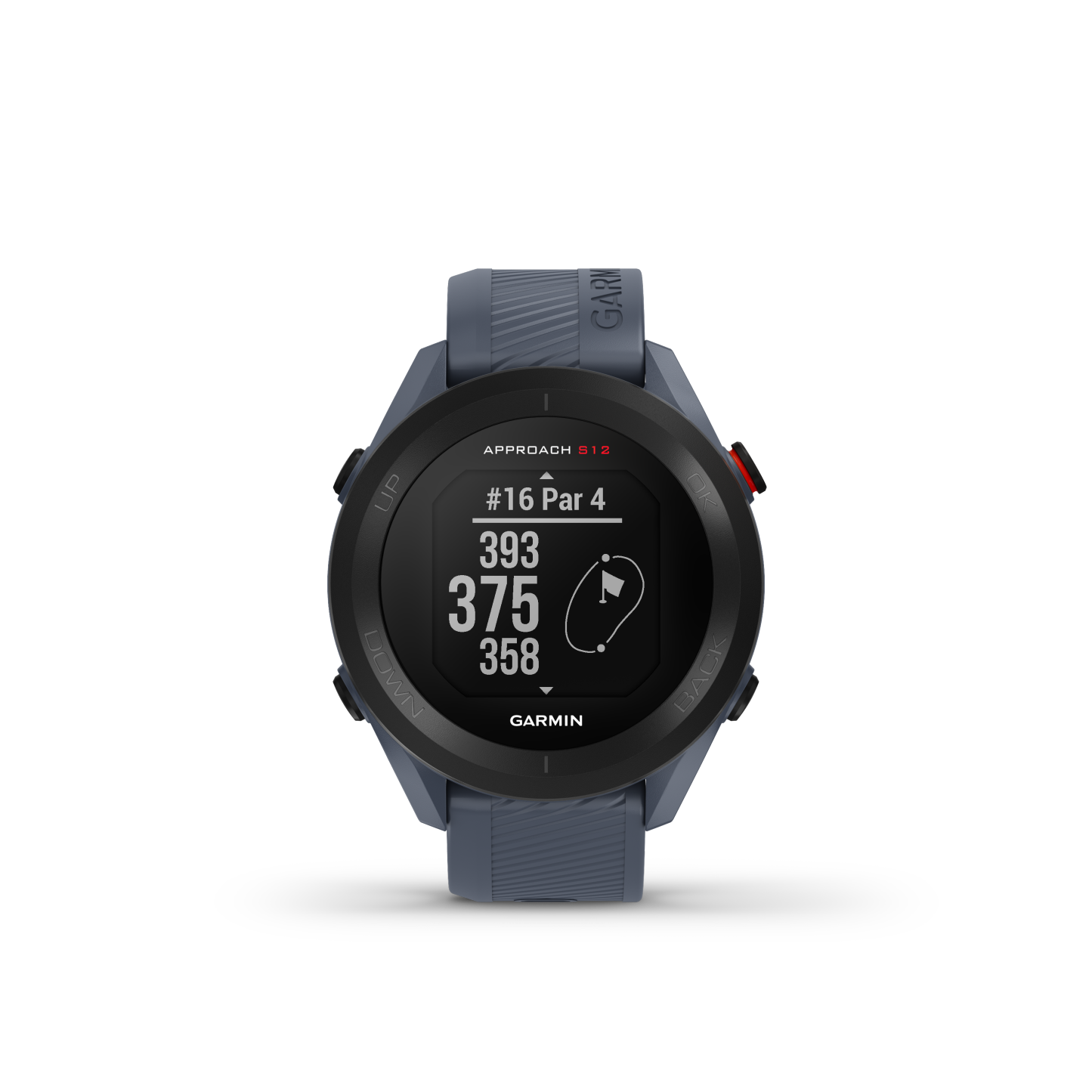 Garmin Approach® S12 Montre De Golf - 42 000 Parcours Préchargés Avec Une Autonomie De Batterie GPS De 30 Heures - Bleu