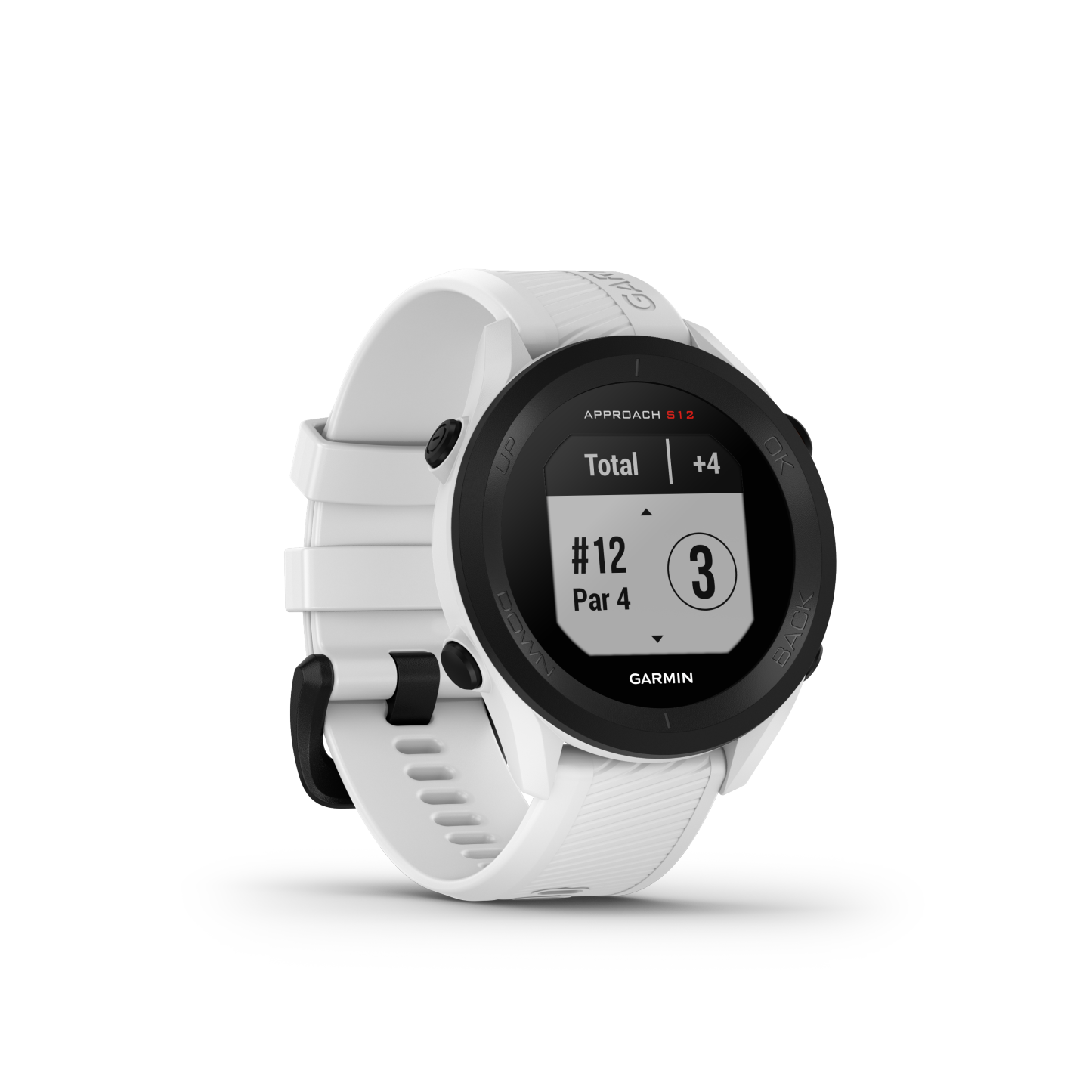 Montre De Golf Garmin Approach® S12 - 42 000 Parcours Préchargés Avec Une Autonomie De Batterie GPS De 30 Heures - Blanche