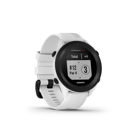 Montre De Golf Garmin Approach® S12 - 42 000 Parcours Préchargés Avec Une Autonomie De Batterie GPS De 30 Heures - Blanche