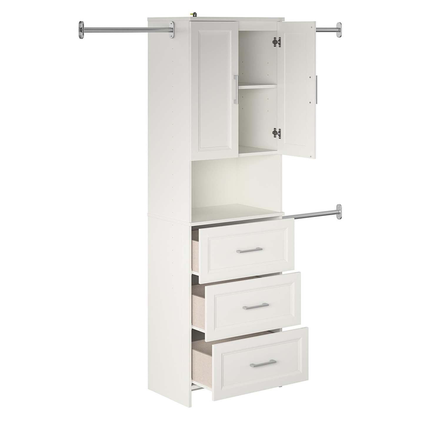 Ameriwood Home Nevaeh Ridge 3-Drawer Closet Storage - White|Rangement de garde-robe Nevaeh Ridge de Ameriwood Home à 3 tiroirs - blanc