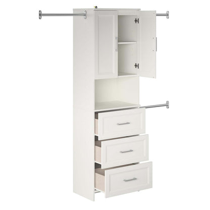 Ameriwood Home Nevaeh Ridge 3-Drawer Closet Storage - White|Rangement de garde-robe Nevaeh Ridge de Ameriwood Home à 3 tiroirs - blanc