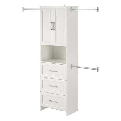 Ameriwood Home Nevaeh Ridge 3-Drawer Closet Storage - White|Rangement de garde-robe Nevaeh Ridge de Ameriwood Home à 3 tiroirs - blanc