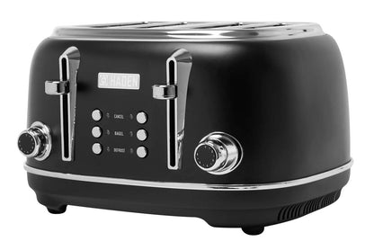 Haden Heritage 4-Slice Toaster - Black Chrome|Grille-pain Heritage de Haden à 4 tranches - chrome noir