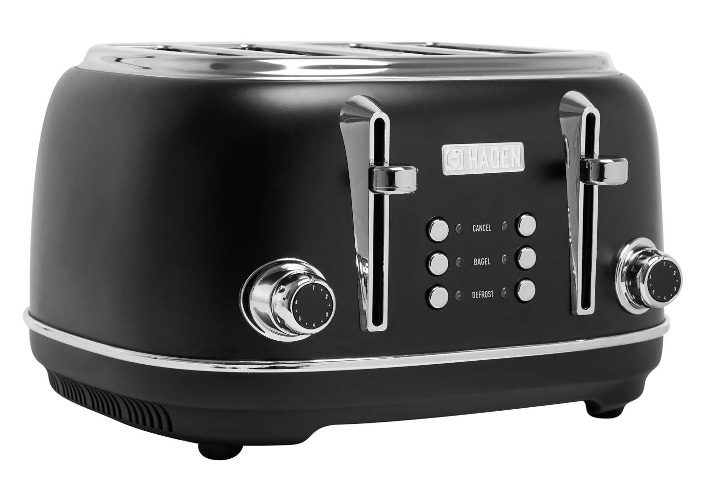 Haden Heritage 4-Slice Toaster - Black Chrome|Grille-pain Heritage de Haden à 4 tranches - chrome noir