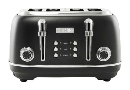 Haden Heritage 4-Slice Toaster - Black Chrome|Grille-pain Heritage de Haden à 4 tranches - chrome noir