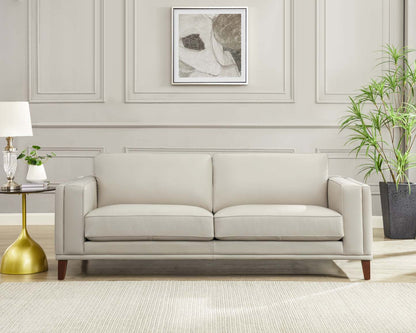 Sofa Lyon de Hydeline en cuir - vanille