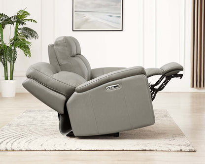 Hydeline Stanfield Power Reclining Loveseat - Grey|Cause à inclinaison électrique Stanfield de Hydeline - grise