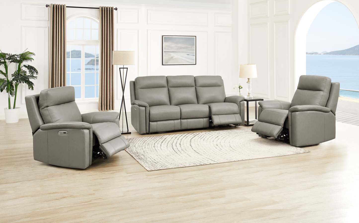 Sofa à inclinaison électrique Stanfield de Hydeline - gris