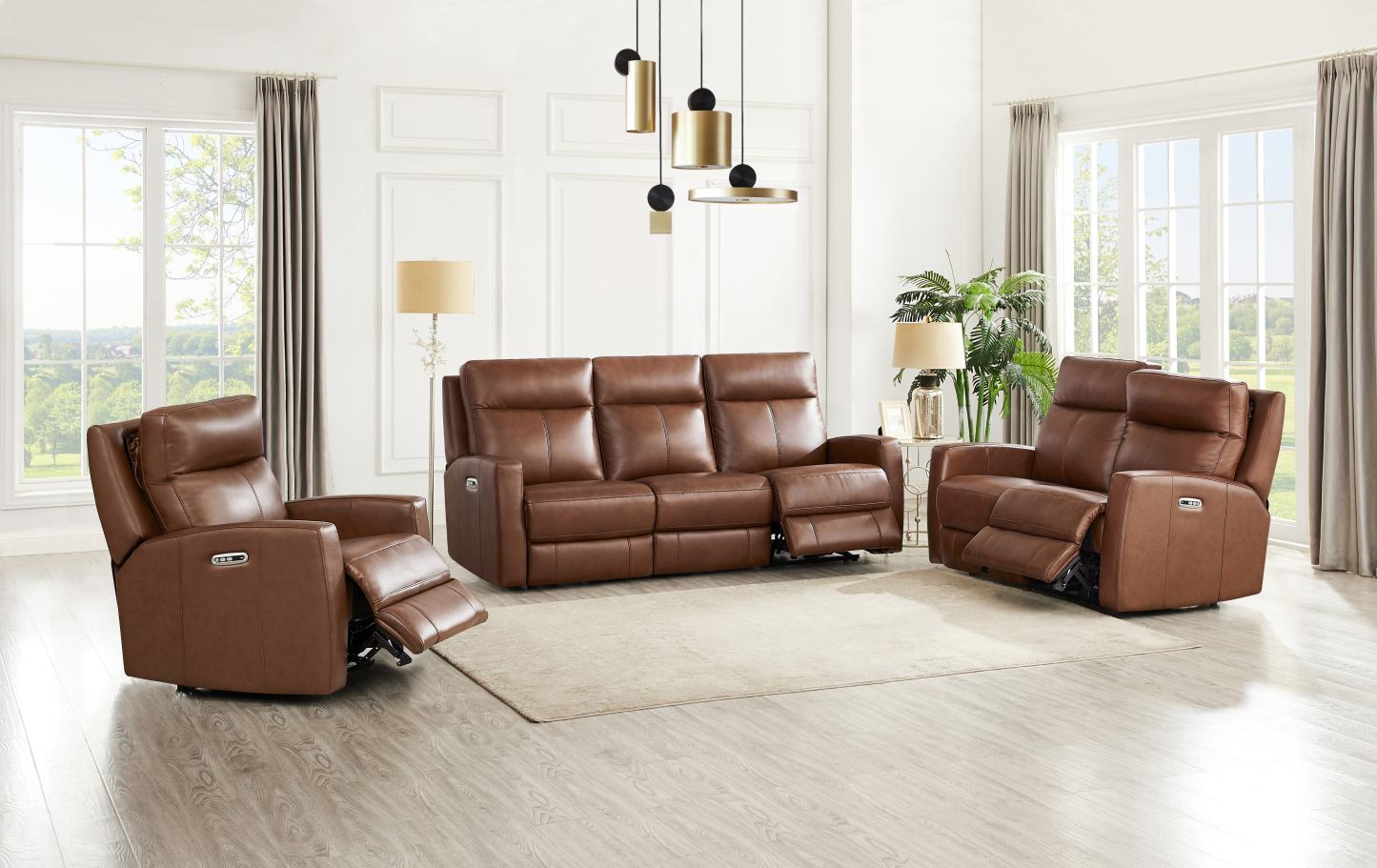 Hydeline Vienna Power Reclining Loveseat - Brown|Causeuse à inclinaison électrique Vienna de Hydeline - brune