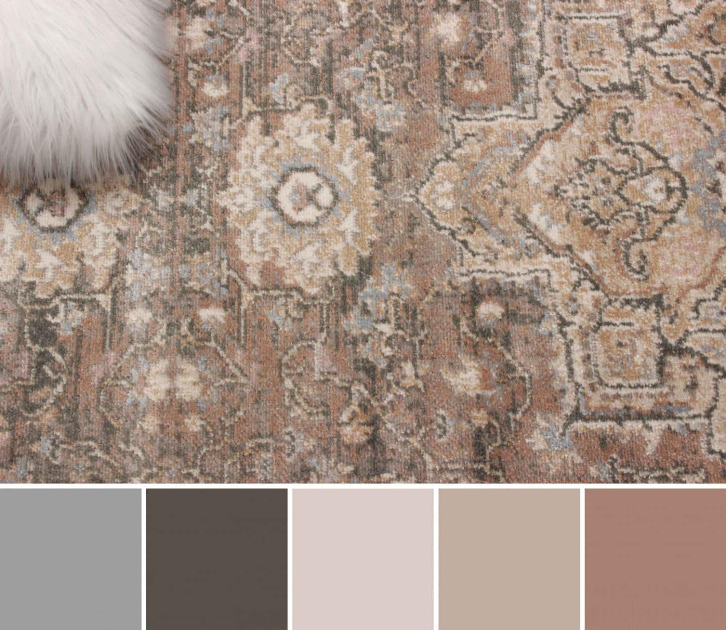 Carpette longue Ashby brun clair - 2 pi 8 po x 8 pi 2 po