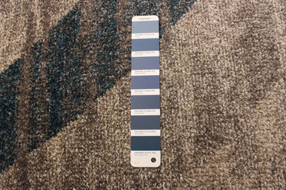 Korra ivoire / bleu 6'7 x 9'6 tapis de sol|Carpette Korra ivoirebleu 6 pi 7 po x 9 pi 6 po|D26J1FF1