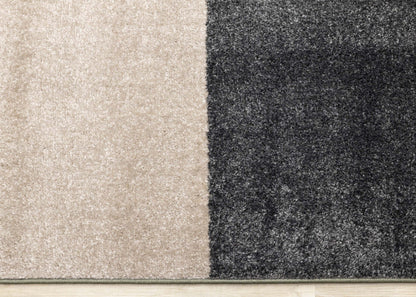 Tapis moderne Marley géométrique vert gris blanc - 7'10 x 10'6|Carpette moderne Marley verte, grise et blanche à motif géométrique - 7 pi 10 po x 10 pi 6 po