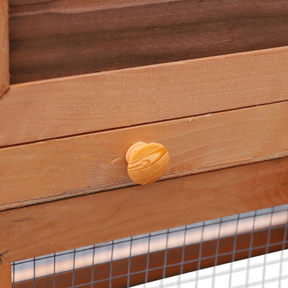 Pawhut Clapier À Deux Niveaux Pour Petits Animaux Maison Pour Animaux De Compagnie Cage À Lapin Avec Cour Extérieure Résistante À L'Eau Et Aux UV