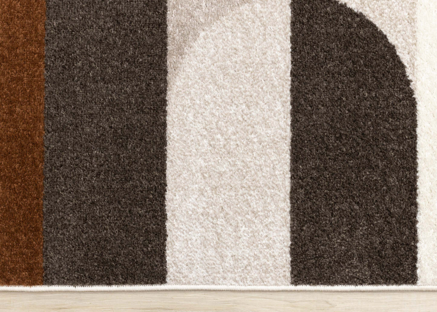 Marley Geometric Curves Taupe Oxblood Area Rug - 7'10 x 10'6|Carpette Marley taupe et rouge sang-de-bœuf à motif de courbes géométriques - 7 pi 10 po x 10 pi 6 po