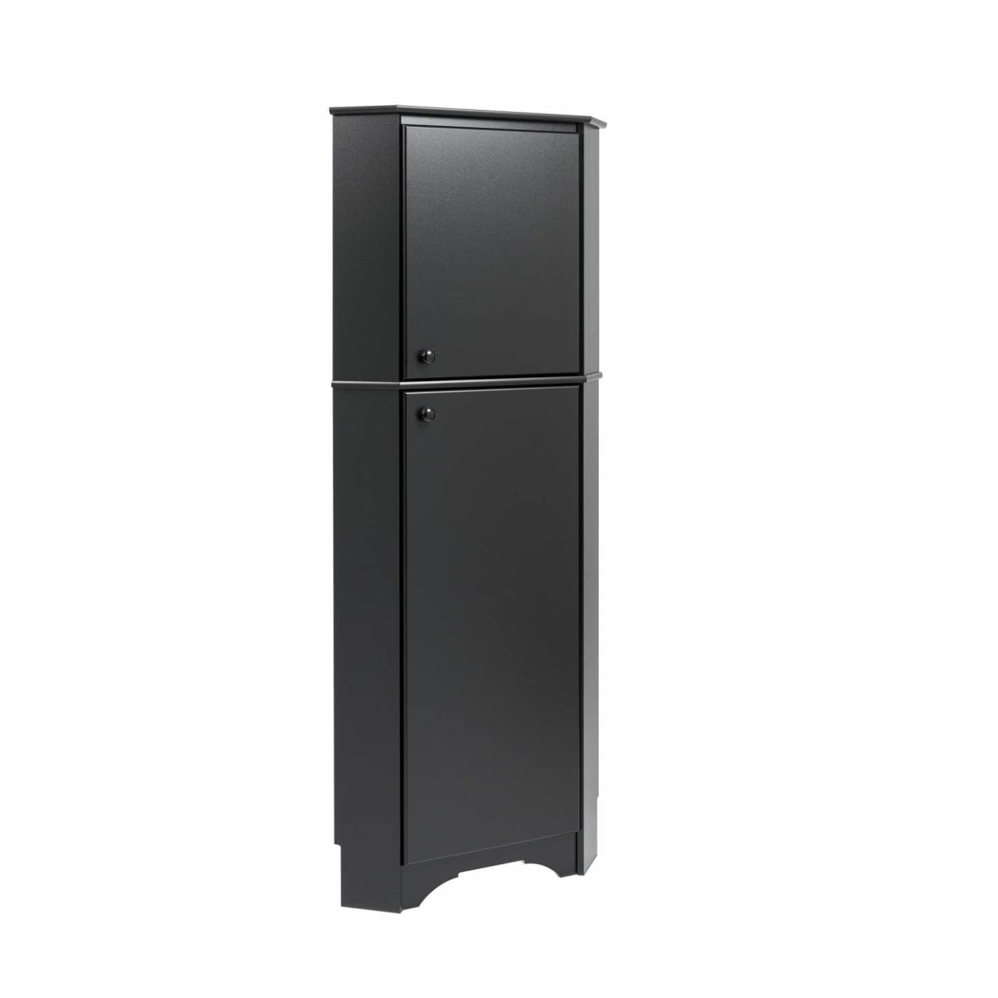 Elite Tall 2-Door Corner Storage Cabinet - Noir|Armoire de rangement haute en coin Elite à 2 portes - noire
