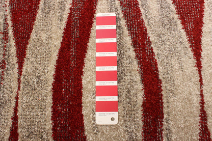 Arusha ivoire / rouge 6'7 x 9'6 tapis de zone|Carpette Arusha ivoirerouge 6 pi 7 po x 9 pi 6 po|D27WI03X
