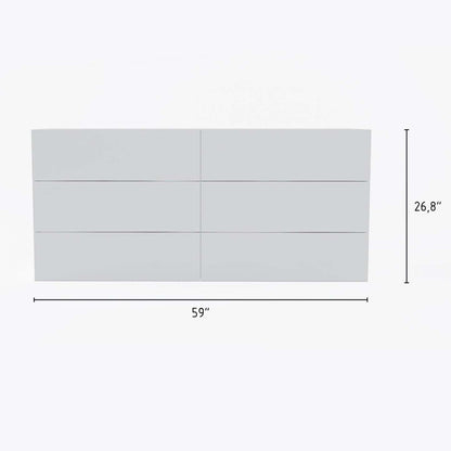 Nordika James 6-Drawer Dresser - Blanc|Commode James Nordika à 6 tiroirs - blanche