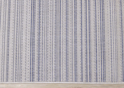 Carpette Cabana à rayures texturées pour l'extérieur - 7 pi 10 po x 10 pi 6 po