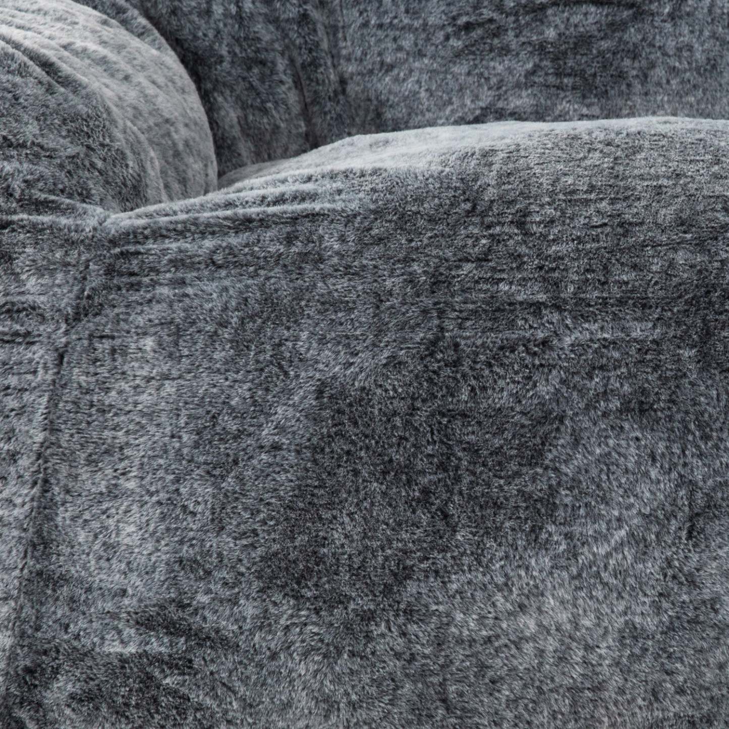 Sealy Tore Faux Fur High Density Foam Bean Bag Chair - Blue|Fauteuil poire Tore de Sealy en fausse fourrure avec mousse à mémoire de forme