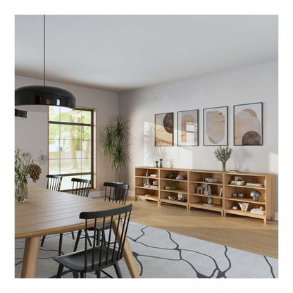 Bibliothèque à 2 tablettes réglables Modulr - Chêne naturel | Modulr Bibliothèque A 2 Tablettes Réglables – Chêne Naturel