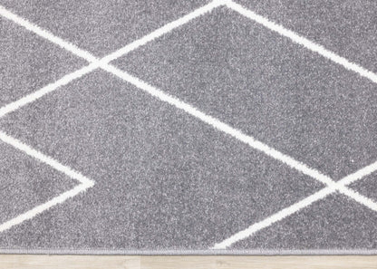 Carpette Covington à motifs de lignes géométriques - 5 pi 3 po x 7 pi 7 po