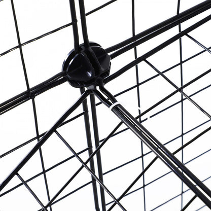 Pawhut 36 Pcs Metal Mesh Pet Playpen Portable DIY Small Animal Cage House Kennel Crate Clôture Avec Ma|Cage Parc Enclos Pour Animaux Domestiques L 146 XL 73 XH 73 Cm Modulable 2 Niveaux 36 Panneaux Bor