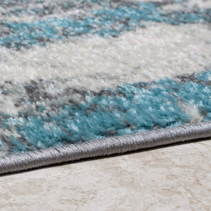 Tapis Roma Carrera Bleu 4x6 | Tapis Roma Carrera bleue 4 x 6 | D80GWXBX