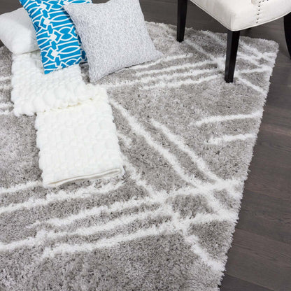 Ker Grey Lines 3x5 Area Rug|Carpette Ker grise à rayures 3 x 5|D80GZL3U