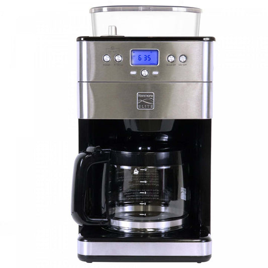Kenmore Elite Grind &amp; Brew Coffee Maker Stainless Steel - KKECMGBSS|Cafetière à moudre et infuser Kenmore Elite en acier inoxydable - KKECMGBSS