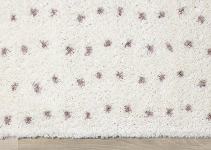 Carpette douce Taylor à motif de pois - 7 pi 10 po x 10 pi 6 po