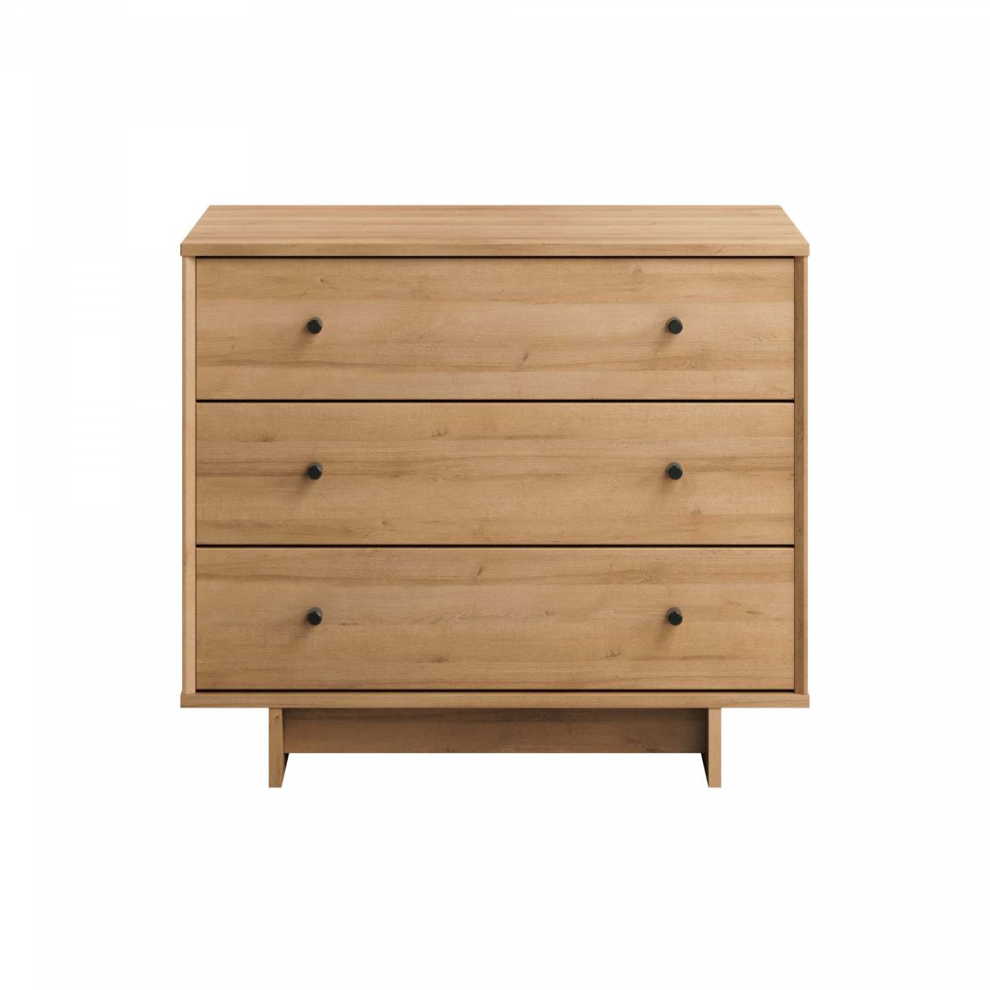 Table de nuit Finnley à 3 tiroirs - Chêne naturel | Finnley Table De Nuit A 3 Tiroirs – Chêne Naturel