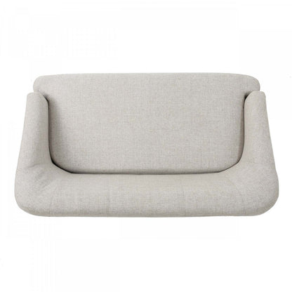 Zona Linen-look Fabric Loveseat With Flared Wood Legs - Beige | Causeuse Zona En Tissu aspect lin Avec Pattes Évasées En Bois - Beige