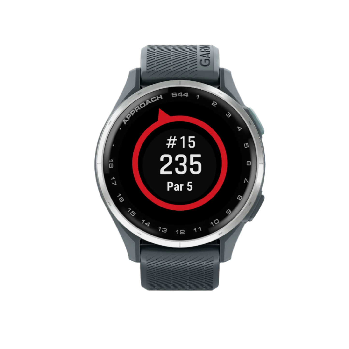 Garmin Approach S44 Amoled Montre Connectée de Golf - GPS, 43 000 Parcours Préchargés | Lunette en Aluminium Argent