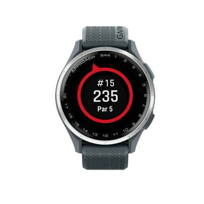 Garmin Approach S44 Amoled Montre Connectée de Golf - GPS, 43 000 Parcours Préchargés | Lunette en Aluminium Argent