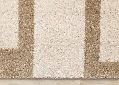 Tapis Hampton Cream Beige à formes géométriques - 5'3 x 7'7|Carpette Hampton crème et beige à motif géométrique - 5 pi 3 po x 7 pi 7 po