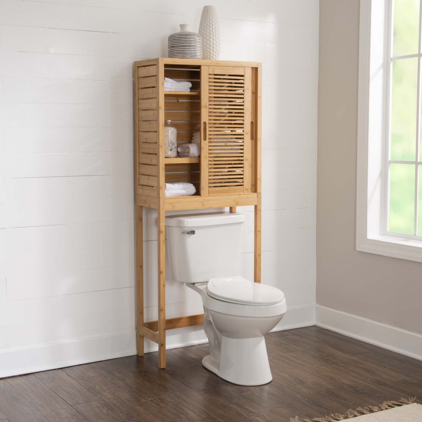 Bracken Bamboo Space-Saver Accent Cabinet - Naturel|Armoire décorative à économie d'espace Bracken en bambou - naturel