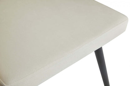 Fauteuil de salle à manger d'appoint Hildy, velours beige (lot de 2) | Chaise de salle à manger avec accoudoirs Hildy en velours beige (ensemble de 2)