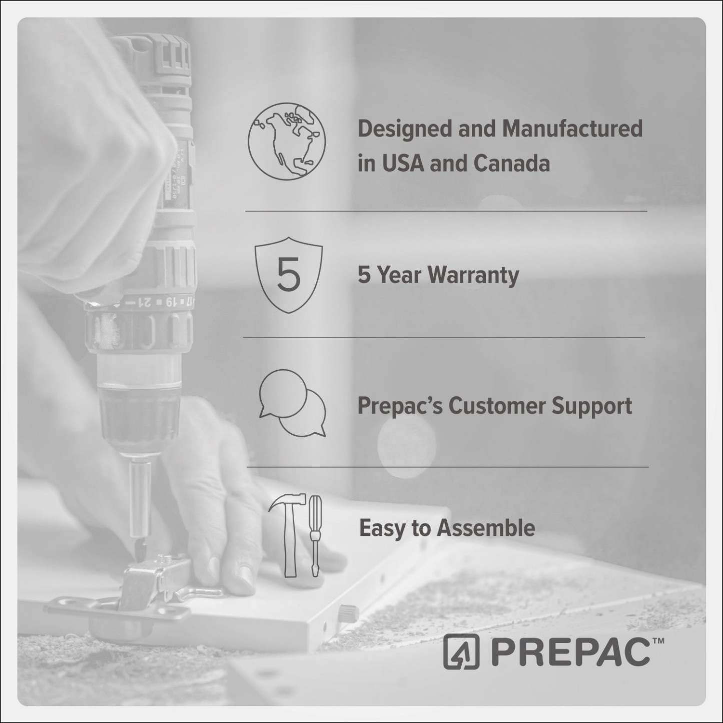 Armoire de rangement profonde Elite avec tablettes fixes et réglables - Blanc|Armoire profonde de rangement Elite avec tablettes fixes et réglables - blanche