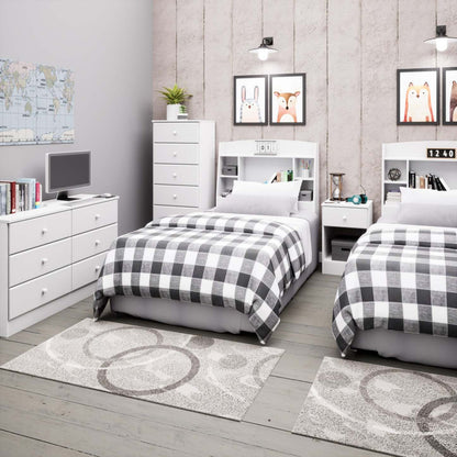 Tête de lit simple Astrid - Blanc|Tête de lit Astrid pour lit simple - blanche