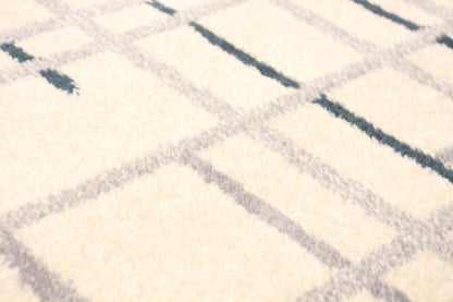 Taite Cream-Prol Area Rug - 3'11 x 5'7|Tapis Taite crème-couleur pétrole - 3 pi 11 po x 5 pi 7 po| D2ASHIUZ