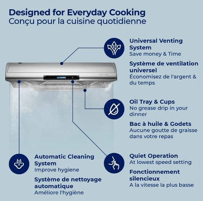Hauslane 30 Under Cabinet Stainless Steel Range Hood - UC-C400SS-30|Hotte de cuisinière sous l'armoire Hauslane de 30 po en acier inoxydable - UC-C400SS-30