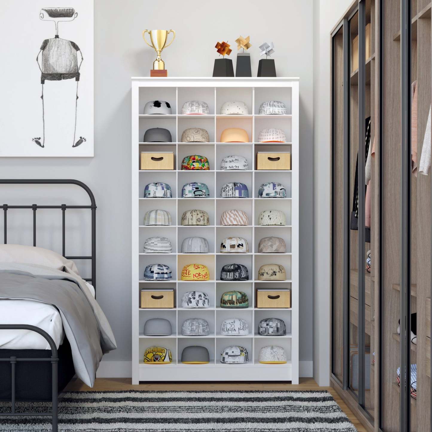 Prepac 40 Pair Shoe Storage Rack - White|Support de rangement de Prepac pour 40 paires de chaussures - blanc