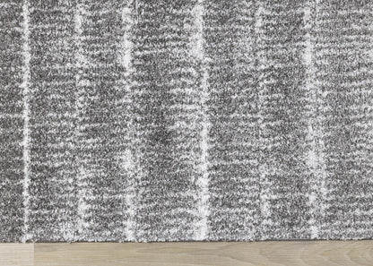 Tapis doux à rangées de rayures - 7'10 x 10'10|Carpette douce à motif de rangées de rayures - 7 pi 10 po x 10 pi 10 po