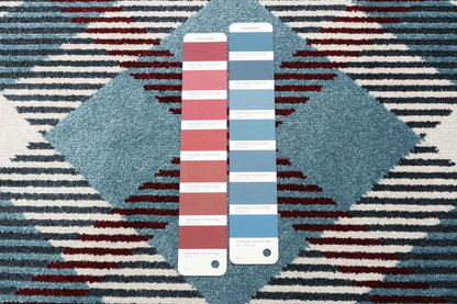 Tapis Kors bleu lavable en machine - 2'6 x 8'0|Carpette Kors bleue lavable à la machine - 2 pi 6 po x 8 pi 0 po|D86F9OFD